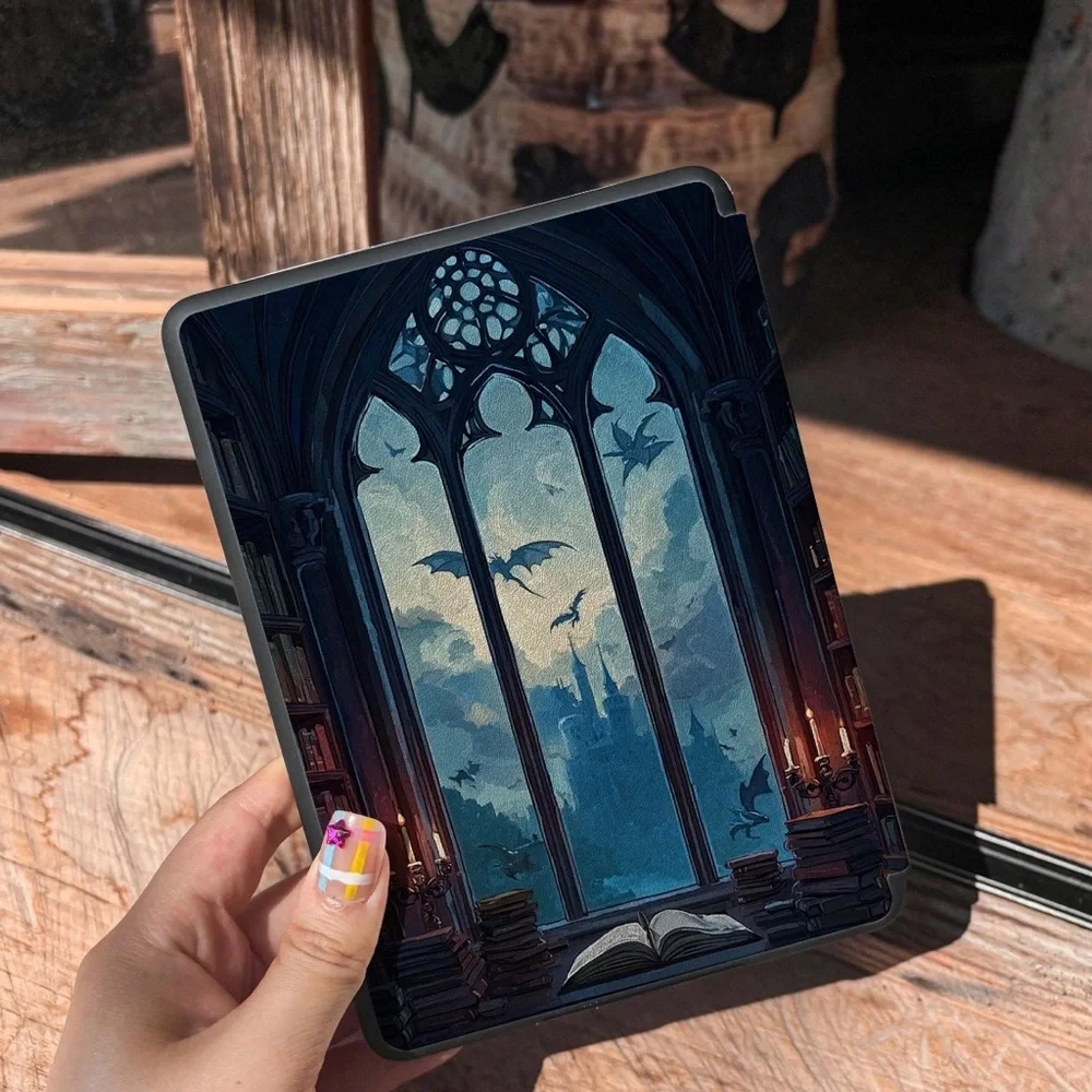 Fantasy Kindle Paperwhite Magnetic Case with Built-In Strap 7th Gen